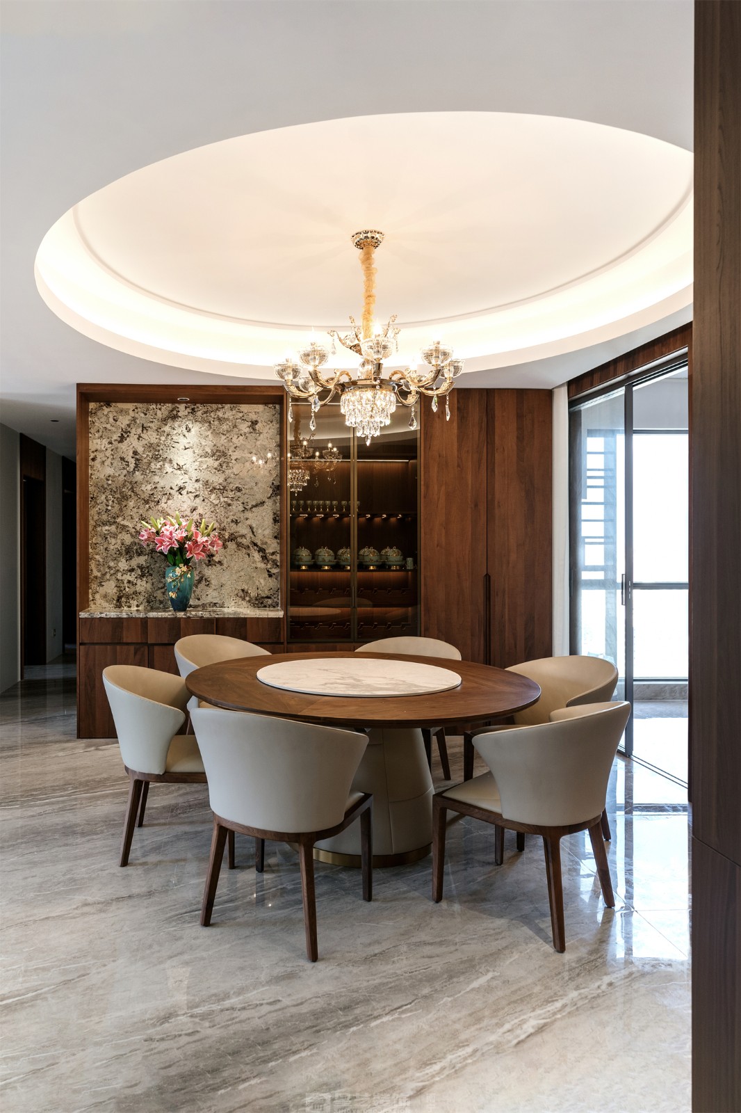 東方皇城260平簡約中式餐廳完工裝修實(shí)景圖