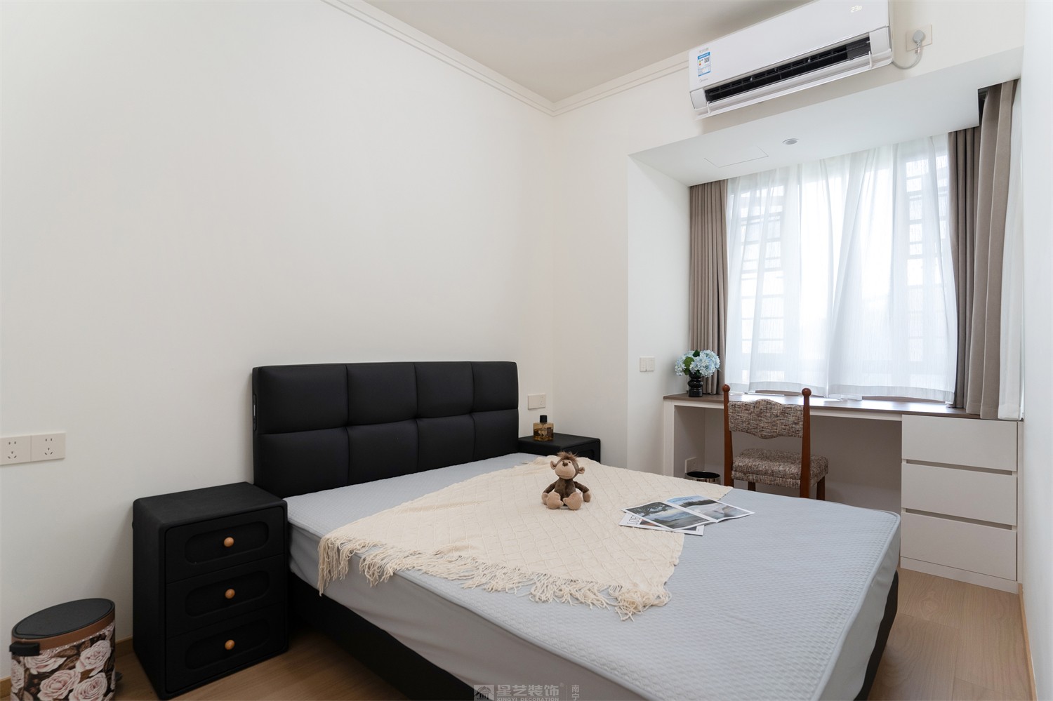 東方尊府118平中古風臥室裝修完工實景圖