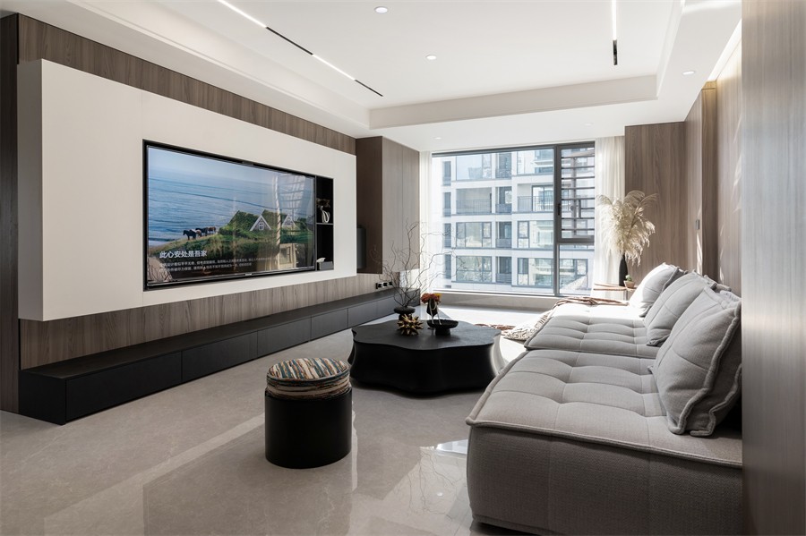 錦官府100平客廳裝修完工實景圖